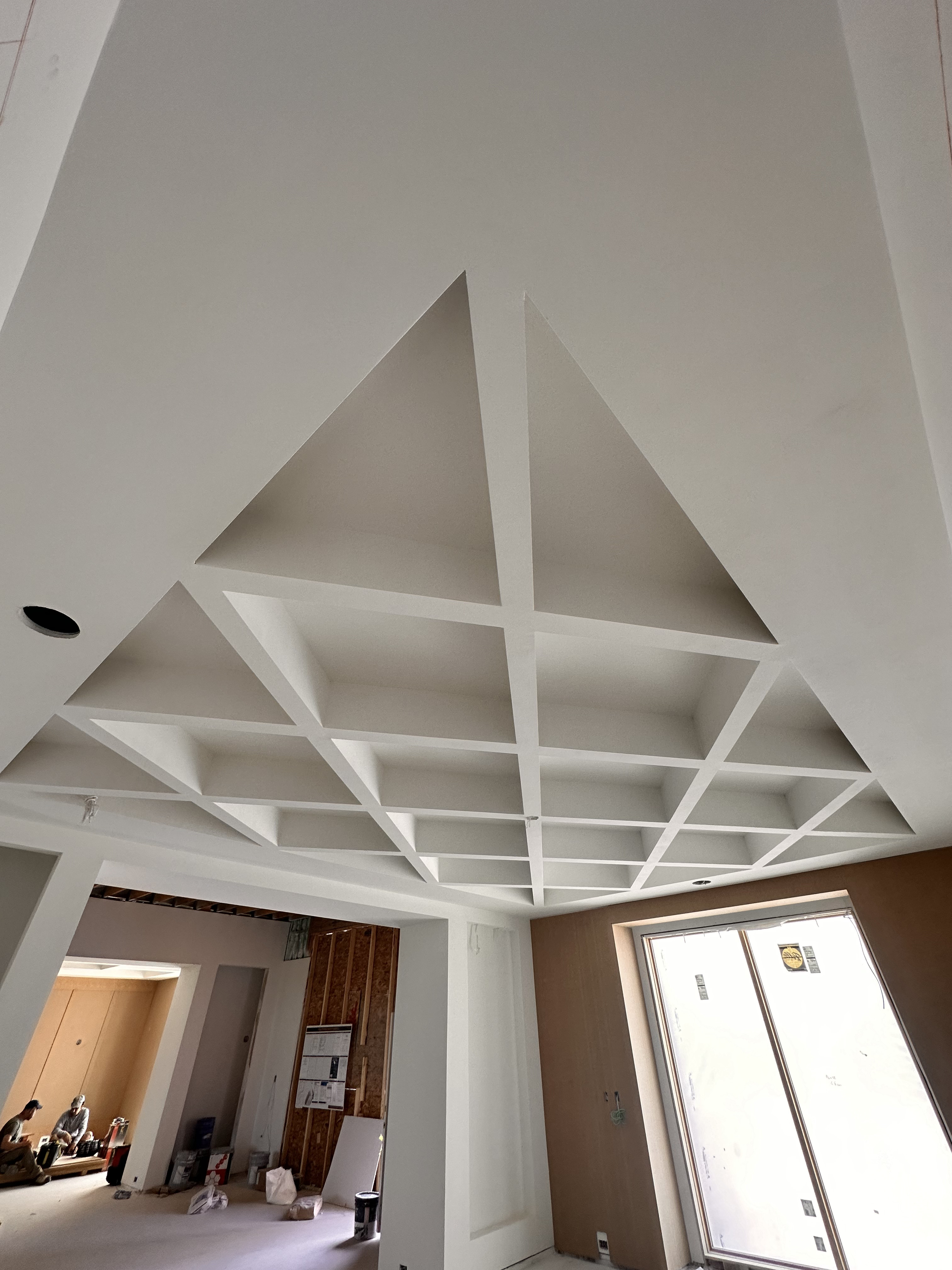 Custom coffered ceiling