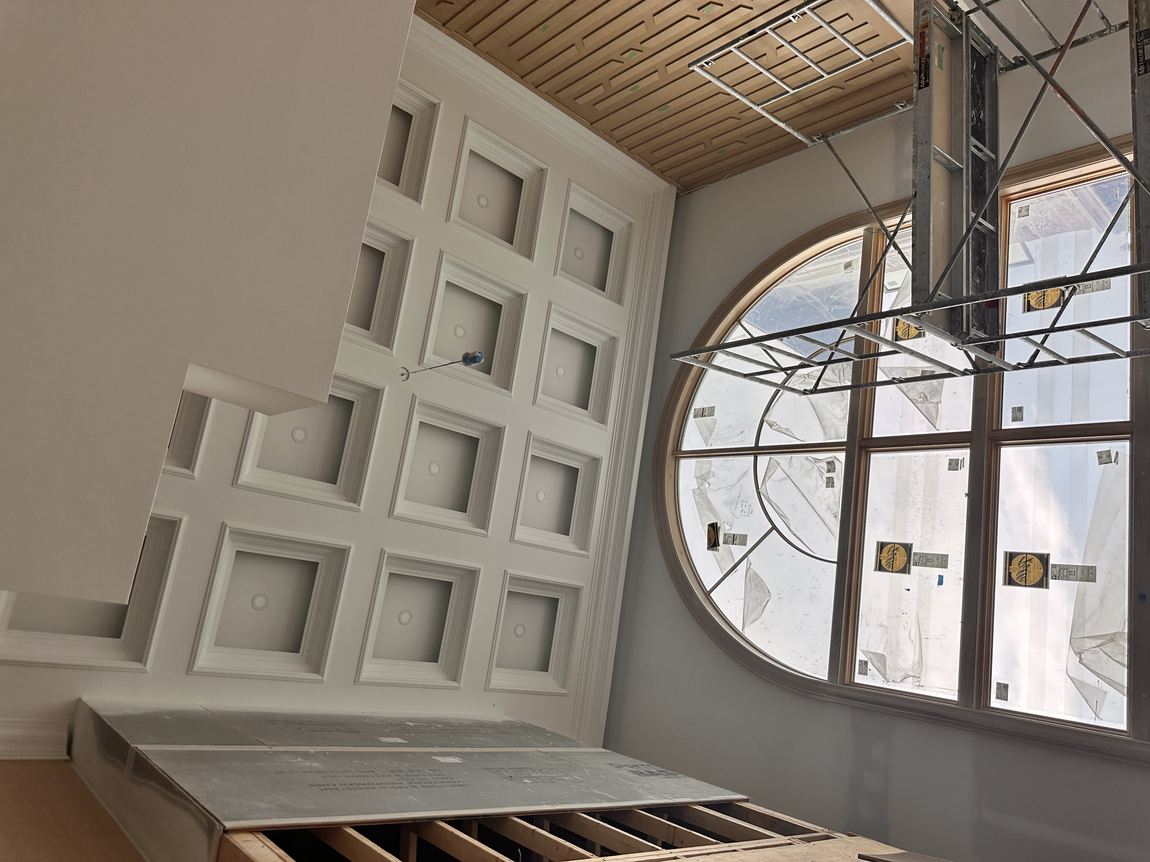 Custom coffered ceiling