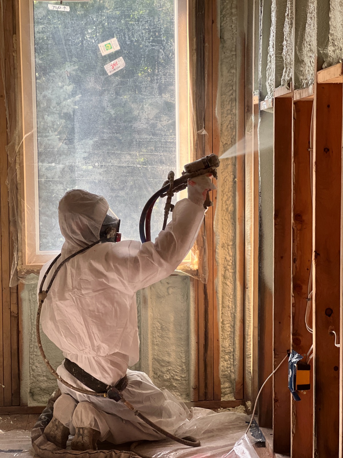 Spray foam insulation